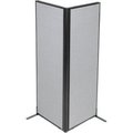Global Equipment Interion    Freestanding 2-Panel Corner Room Divider, 24-1/4"W x 72"H Panels, Gray 695063GY